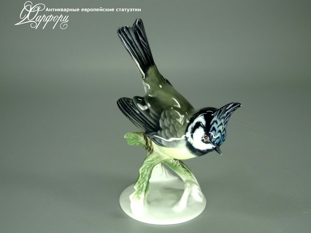Купить фарфоровые статуэтки Rosenthal, Хохлатая синица, Германия